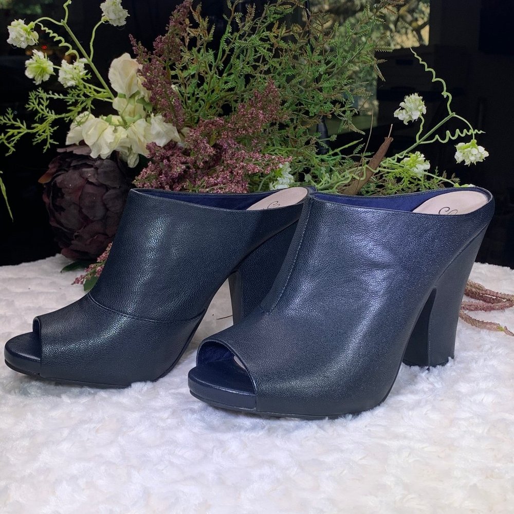 Seychelles Black Propaganda Slip On Mules 8 NWOB